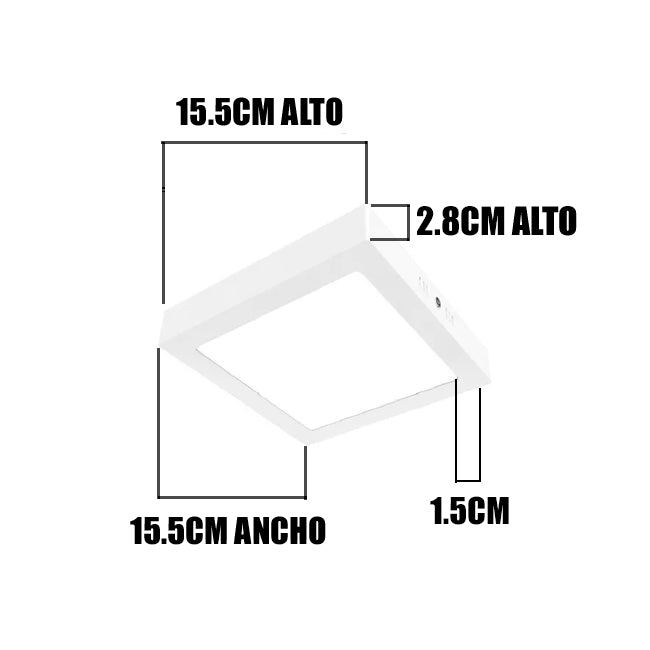 PANEL LED CUADRADO 12W ADOSABLE SIMPLE LUZ BLANCA 6500K