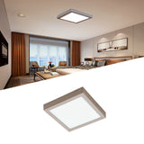 PANEL PLATEADO LED CUADRADO 12W ADOSABLE SIMPLE LUZ CÁLIDA 3000K