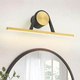 LÁMPARA DE ESPEJO DE PARED JACQUELINE BLACK AND OLD BRASS LED 12W TRICOLOR