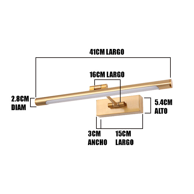 LÁMPARA DE ESPEJO DE PARED NERINA OLD BRASS LED 12W TRICOLOR