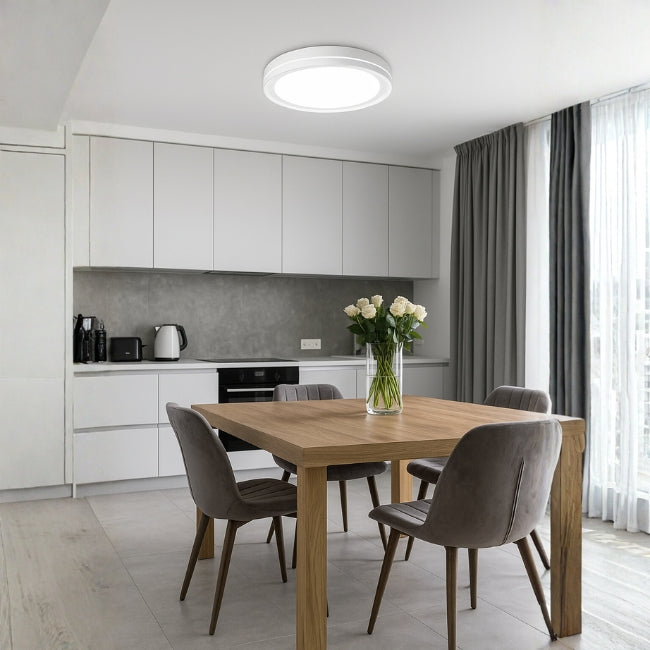 LÁMPARA DE TECHO LUCIANA LED WHITE 30W + CONTROL REMOTO