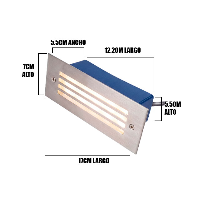 SPOT LED LUZ GUÍA DE PASO DE ESCALERA TITAN PATH LUZ CÁLIDA