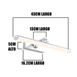 LÁMPARA DE ESPEJO DE PARED NADIA SILVER LED 12W TRICOLOR