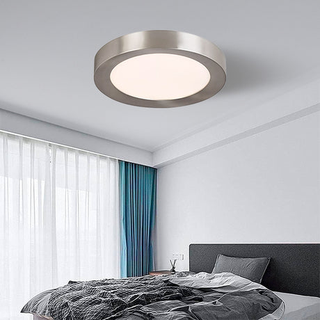 PANEL LED PLATEADO CIRCULAR 18W ADOSABLE SIMPLE LUZ CÁLIDA 3000K