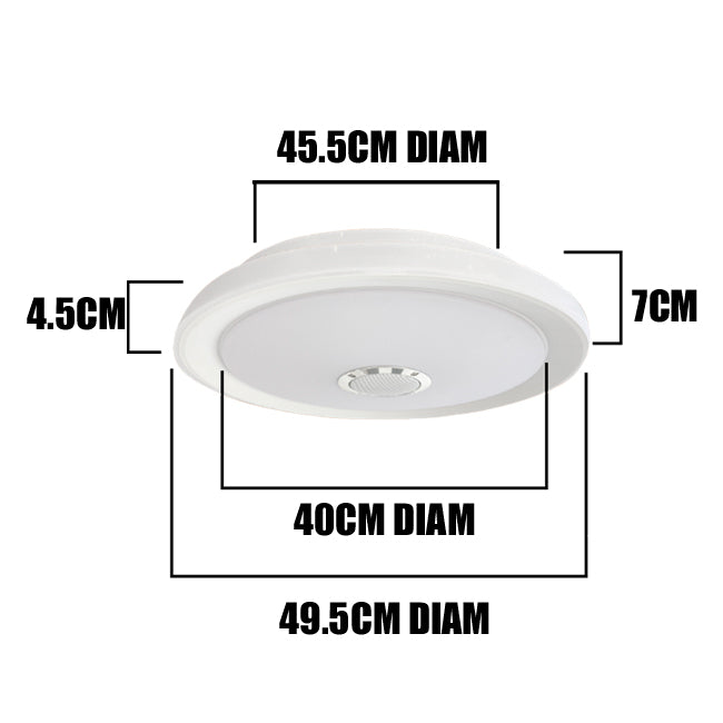 PLAFÓN LED 36W WH PARLANTE BLUETOOTH + CONTROL REMOTO