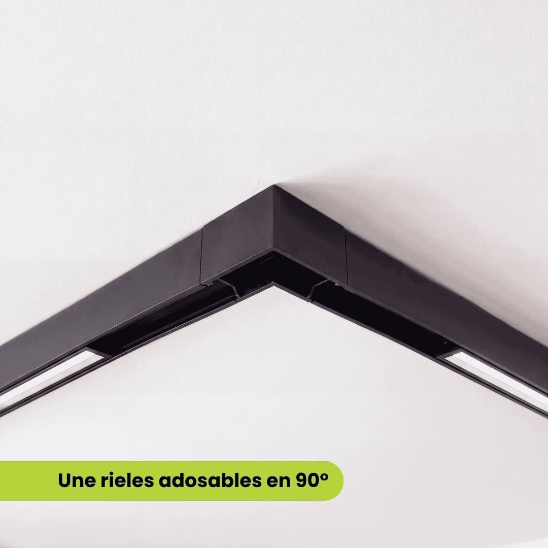 KIT 2 ESQUINEROS 90° PARA RIEL MAGNÉTICO ADOSABLE - RIEL NO INCLUIDO