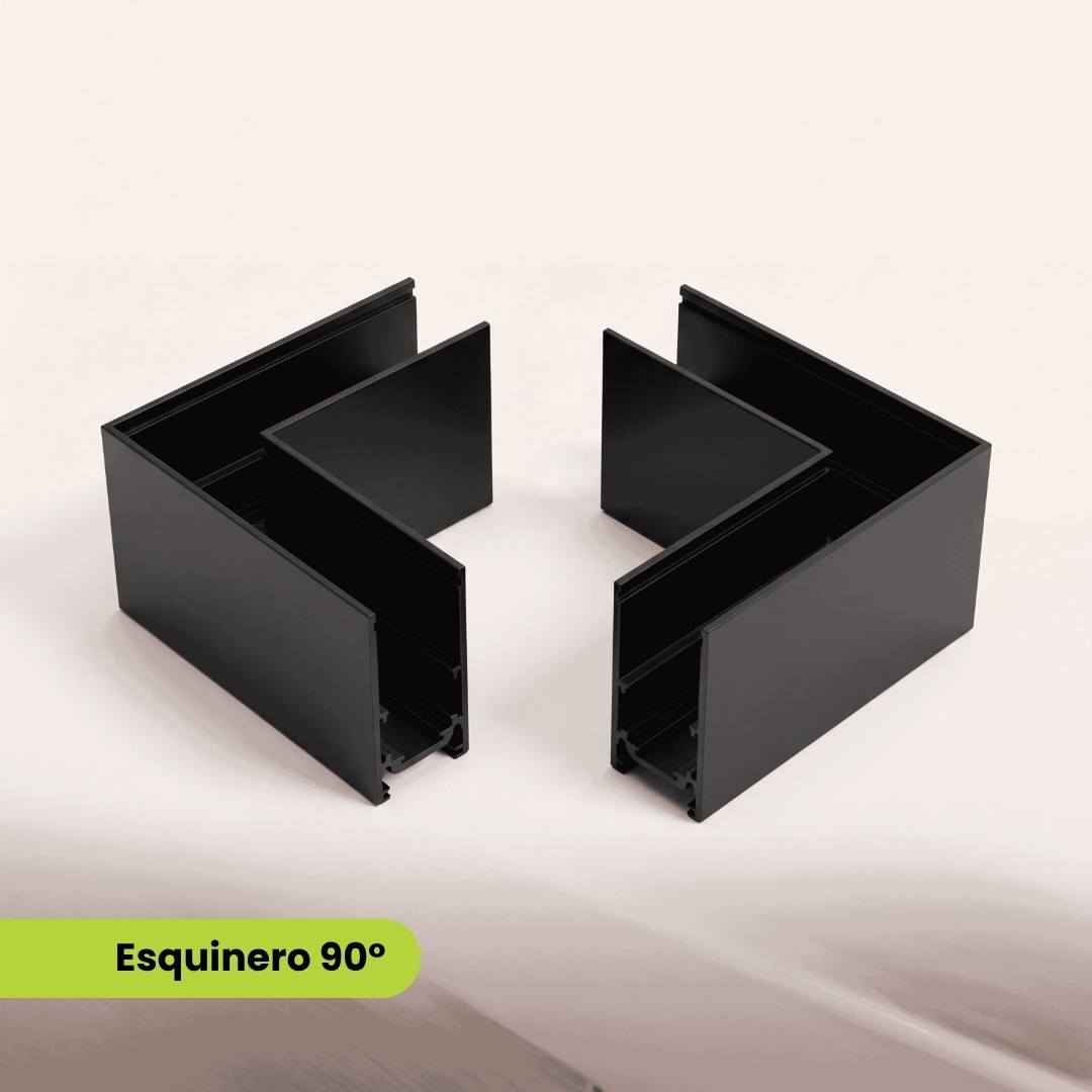 KIT 2 ESQUINEROS 90° PARA RIEL MAGNÉTICO ADOSABLE - RIEL NO INCLUIDO
