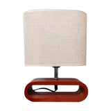LÁMPARA DE MESA DE MADERA KENIA + FOCO LED 12W LUZ CÁLIDA