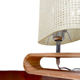 LÁMPARA DE MESA DE MADERA IRIS CABLE BLANCO - SIN FOCO