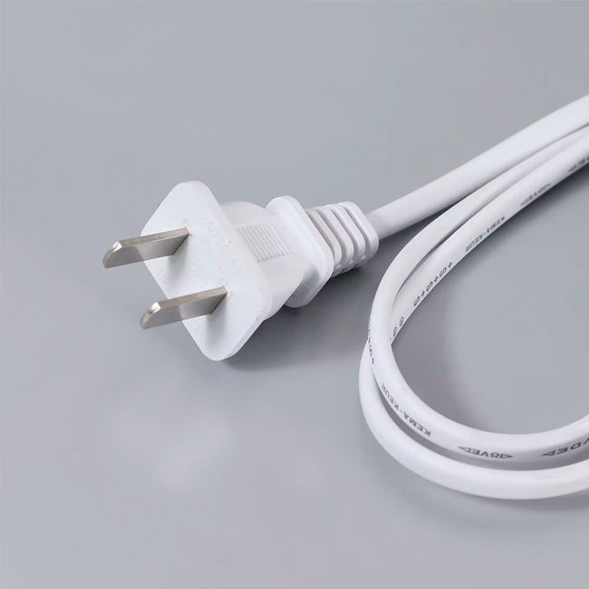 LÁMPARA DE MESA DE MADERA IRIS CABLE BLANCO + FOCO LED 12W LUZ CÁLIDA