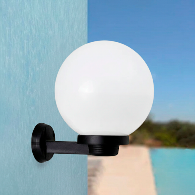 LÁMPARA DE EXTERIOR FAROLA LED + FOCO LED 12W  LUZ CÁLIDA