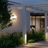 LÁMPARA DE EXTERIOR FAROLA LED + FOCO LED 12W  LUZ CÁLIDA