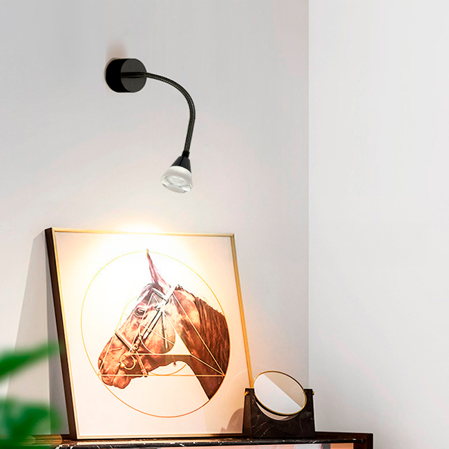 LÁMPARA DE PARED FLEXIBLE MARIA ANTONIETA BLACK LED