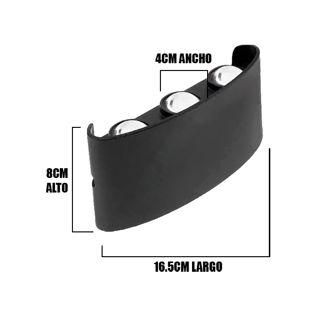 LÁMPARA DE EXTERIOR LED LUCERO BLACK 6W LUZ CÁLIDA – i-Lumina