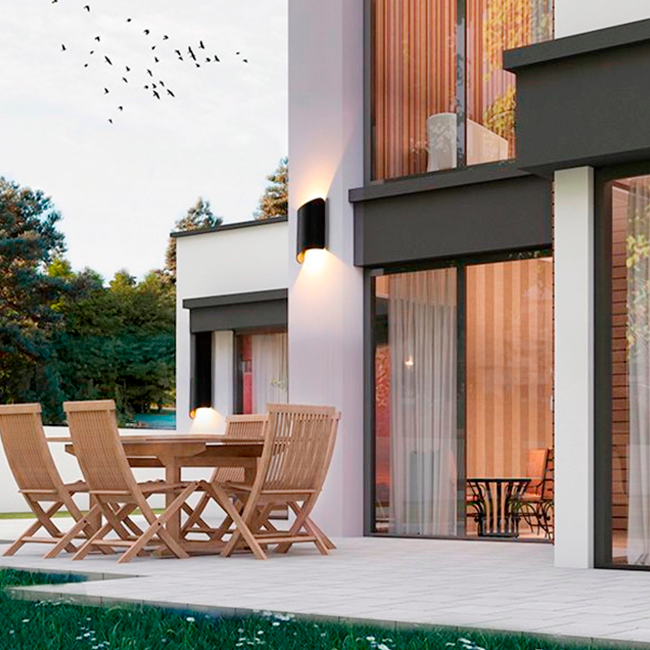 LÁMPARA DE EXTERIOR ISABEL BLACK LED 5W LUZ CÁLIDA