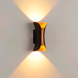 LÁMPARA DE EXTERIOR LUCIANA BLACK AND GOLD LUZ CÁLIDA