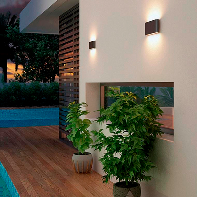 LÁMPARA DE EXTERIOR LED DANAE BLACK 12W LUZ CÁLIDA