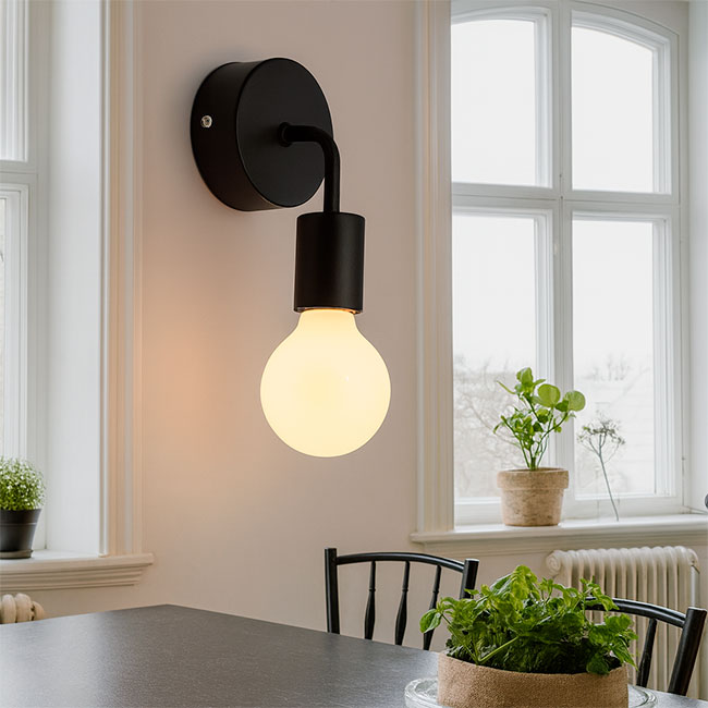 LÁMPARA DE PARED INTERIOR ALEXA BLACK LED