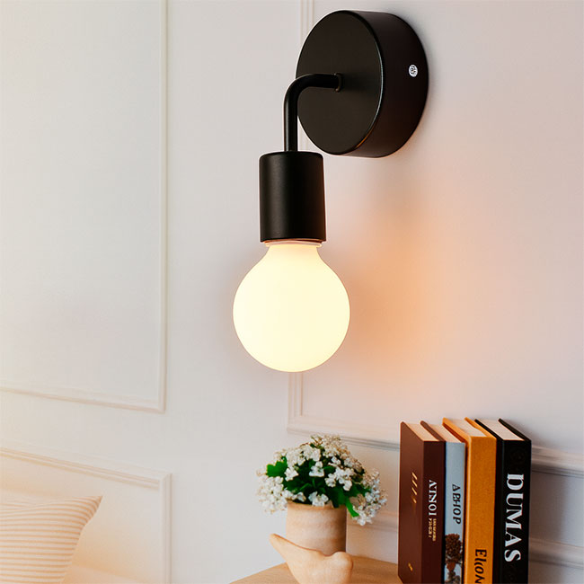 LÁMPARA DE PARED INTERIOR ALEXA BLACK LED