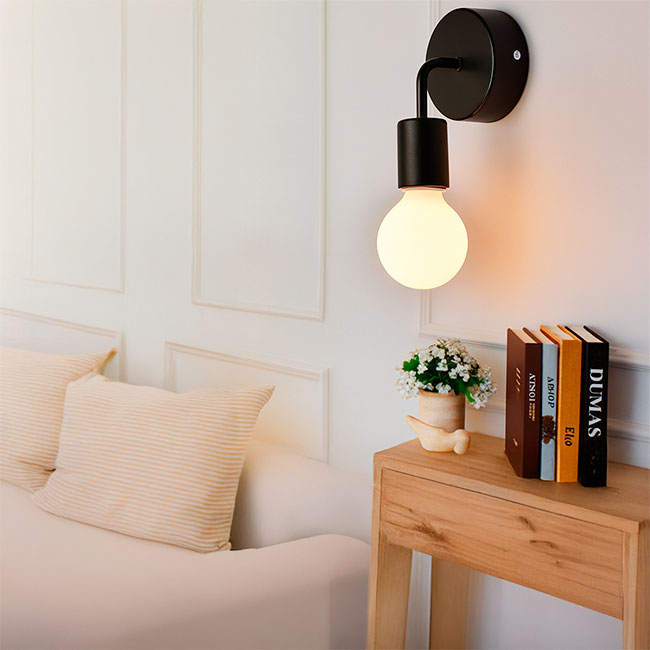 LÁMPARA DE PARED INTERIOR ALEXA BLACK LED