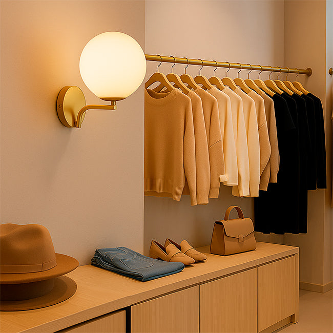 LÁMPARA DE PARED INTERIOR MICAELA GOLD LED / SIN FOCO