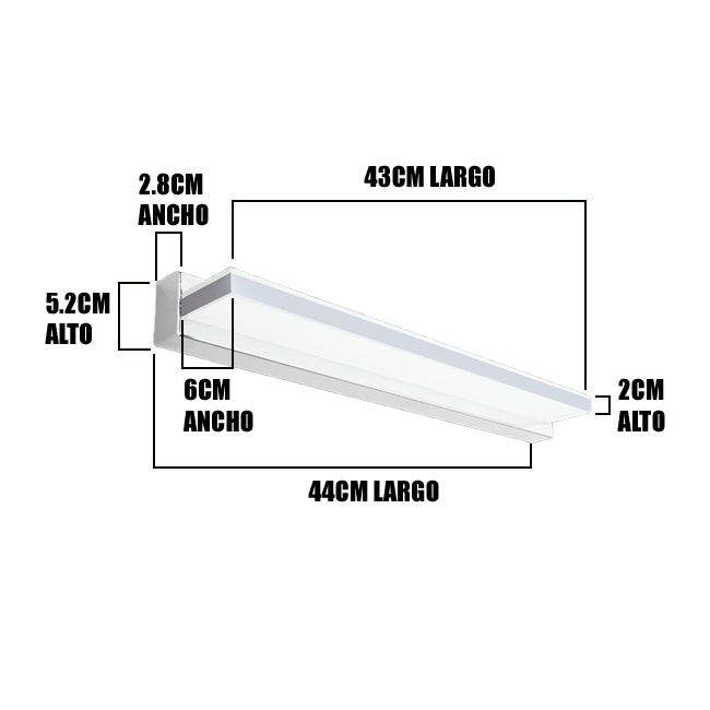 LÁMPARA DE ESPEJO DE PARED NEREA SILVER LED 12W TRICOLOR