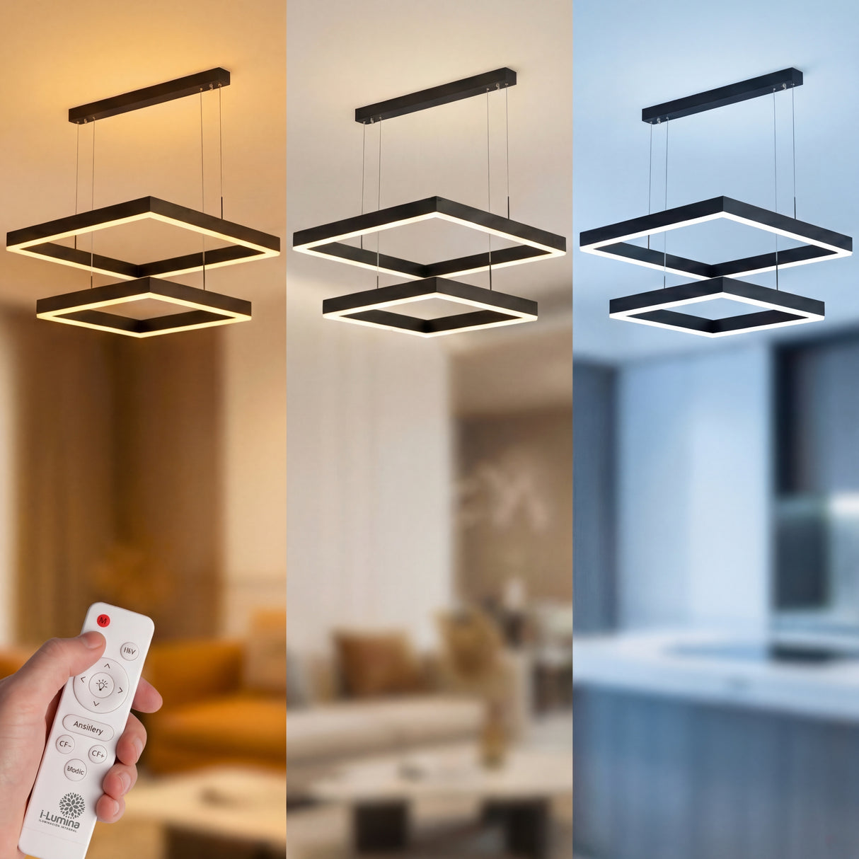 Opciones de luz cálida, blanca y fría para iluminación de oficinas modernas