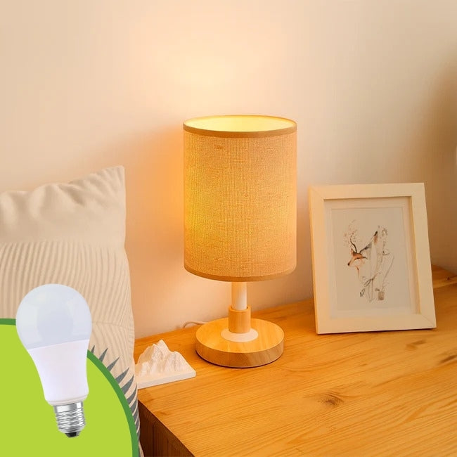 LÁMPARA DE MESA LINEAL HELENA + FOCO LED 12W LUZ CÁLIDA