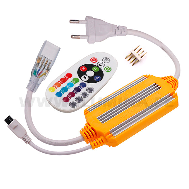 SET COMPLETO - CONECTOR INICIAL PARA CINTA LED RGB - CAPACIDAD MÁXIMA HASTA 100 METROS