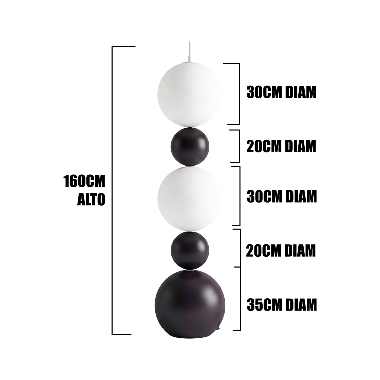 LÁMPARA DE PIE LED PERLA BLACK AND WHITE