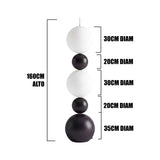 LÁMPARA DE PIE LED PERLA BLACK AND WHITE