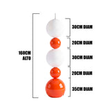 LÁMPARA DE PIE LED PERLA ORANGE AND WHITE