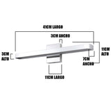 LÁMPARA DE ESPEJO DE PARED JOSEFINA SILVER LED 12W TRICOLOR
