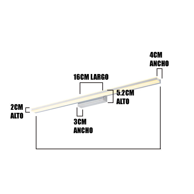 LÁMPARA DE ESPEJO DE PARED JUANA SILVER LED 12W TRICOLOR