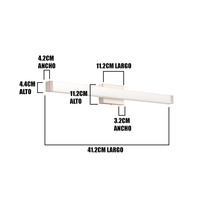 LÁMPARA DE ESPEJO DE PARED JULIETA SILVER LED 12W TRICOLOR