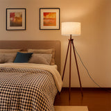 LÁMPARA DE PIE TRÍPODE OSLO NORDIC WOOD NOGAL - SIN FOCO