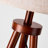 LÁMPARA DE PIE TRÍPODE OSLO NORDIC WOOD NOGAL - SIN FOCO