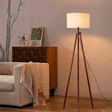 LÁMPARA DE PIE TRÍPODE OSLO NORDIC WOOD NOGAL - SIN FOCO