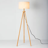 LÁMPARA DE PIE TRÍPODE OSLO NORDIC WOOD NATURAL - SIN FOCO