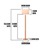 LÁMPARA DE PIE WOOD BUBBLES BOHO NATURAL - SIN FOCO