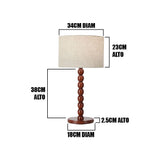 LÁMPARA DE MESA WOOD BUBBLES BOHO NOGAL - SIN FOCO