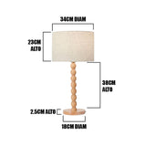 LÁMPARA DE MESA WOOD BUBBLES BOHO NATURAL - SIN FOCO