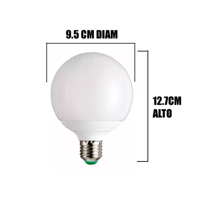 FOCO LED ESFERA G95 12W LUZ BLANCA