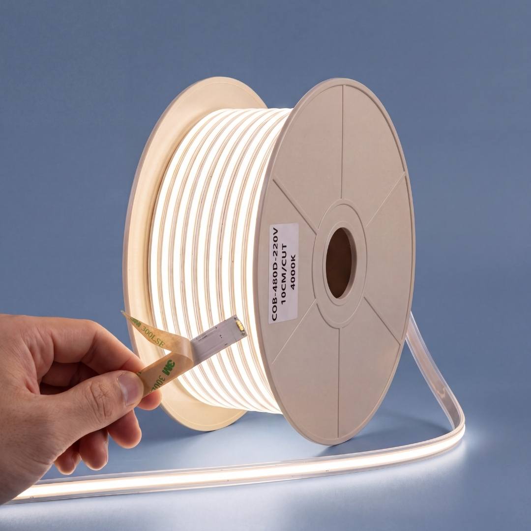 ROLLO CINTA LED COB 220V X 100M LUZ INTERMEDIA IP66 - SIN CONECTOR