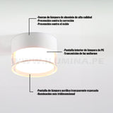 24D01RWH LÁMPARA DE TECHO ADOSABLE LED LUNA WHITE 10W