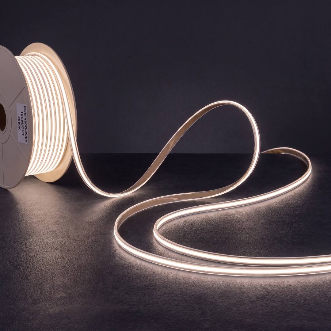 ROLLO CINTA LED COB 220V X 100M LUZ INTERMEDIA IP66 - SIN CONECTOR