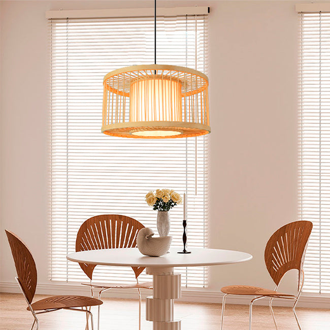 LÁMPARA COLGANTE BAMBÚ NATURAL CIELO - SIN FOCO