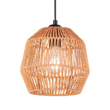 LÁMPARA COLGANTE ARTESANAL LUANA + FOCO LED G95 FILAMENTO ÁMBAR 4W 2700K LUZ CÁLIDA ILUMINA