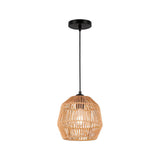 LÁMPARA COLGANTE ARTESANAL LUANA + FOCO LED G95 FILAMENTO ÁMBAR 4W 2700K LUZ CÁLIDA ILUMINA