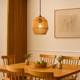 LÁMPARA COLGANTE ARTESANAL LUANA + FOCO LED G95 FILAMENTO ÁMBAR 4W 2700K LUZ CÁLIDA ILUMINA